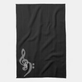Muziek - Treble en Bass Clef - Keukenhanddoeken (Verticaal)