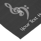 Muziek - Treble en Bass Clef Korte Tafelloper (Hoek)