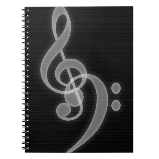 Muziek - Treble en Bass Clef - Notitieboek (Voorkant)