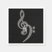 Muziek - Treble en Bass Clef Party servetten (Voorkant)