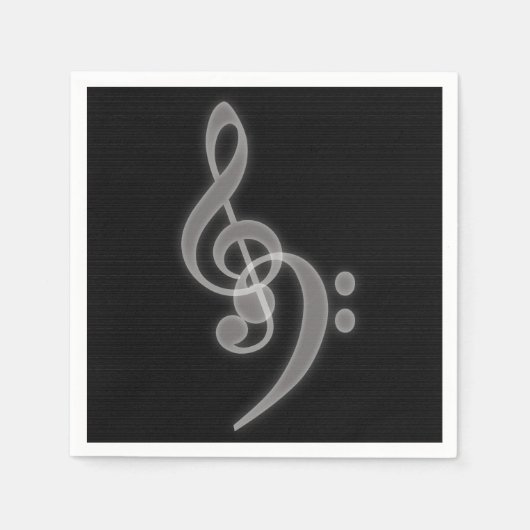 Muziek - Treble en Bass Clef Party servetten (Voorkant)