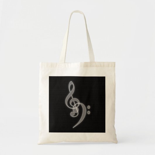 Muziek - Treble en Bass Clef Tote Bag (Voorkant)
