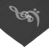 Muziek - Treble en Bass Clefs aan de zijkant Korte Tafelloper (Hoek)