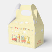 Muziek trein met wilde dieren kinderen verjaardag bedankdoosjes (Achterkant)