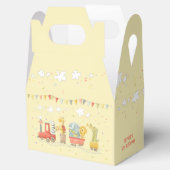 Muziek trein met wilde dieren kinderen verjaardag bedankdoosjes (Geopend)