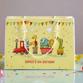 Muziek trein met wilde dieren kinderen verjaardag groot cadeauzakje