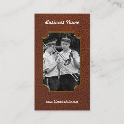 Muziek - Trombone - Een helpende hand Visitekaartje (Voorkant)