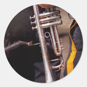 Muziek - Trompet - Politie marching band Ronde Sticker