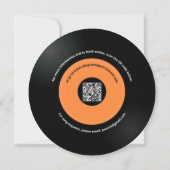 Muziek Trouwen Save the Date  Vinyl QR Code (Achterkant)