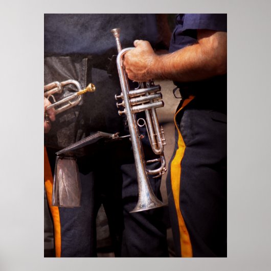 Muziek - Trumpet - marmerband van politie Poster (Voorkant)