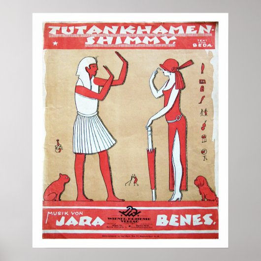 muziek - Tutankhamen Shimmy Print (Voorkant)