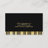 Muziek Tutor Piano Leraar Tuig Visitekaartje (Achterkant)