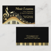 Muziek Tutor Piano Leraar Tuig Visitekaartje (Voorkant / Achterkant)