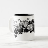 Muziek Tweekleurige Koffiemok (Voorkant links)