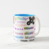 Muziek Tweekleurige Koffiemok (Voorkant rechts)