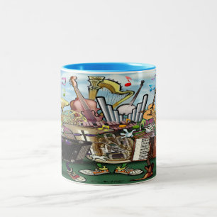 Muziek Two-Tone Coffee Mok