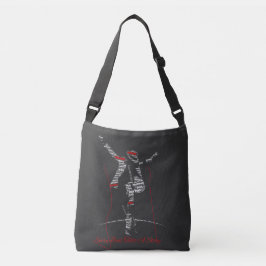 Muziek Typografie Kunst | Modern Muziek Liefhebber Crossbody Tas