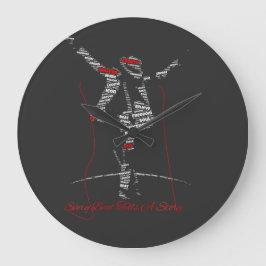 Muziek Typografie Kunst | Modern Muziek Liefhebber Grote Klok