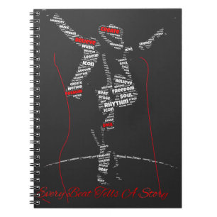 Muziek Typografie Kunst Modern Muziek Liefhebber Notitieboek