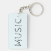 Muziek Typografie Sleutelhanger (achterkant)