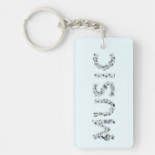 Muziek Typografie Sleutelhanger (Voorkant)