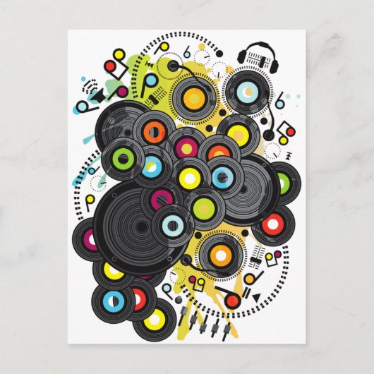 Muziek uit de 20e eeuw briefkaart (Voorkant)