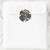 Muziek uit de 20e eeuw ronde sticker (Tas)