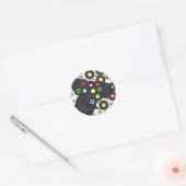 Muziek uit de 20e eeuw ronde sticker (Envelop)