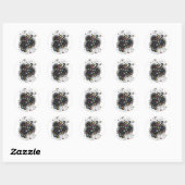Muziek uit de 20e eeuw ronde sticker (Vel)