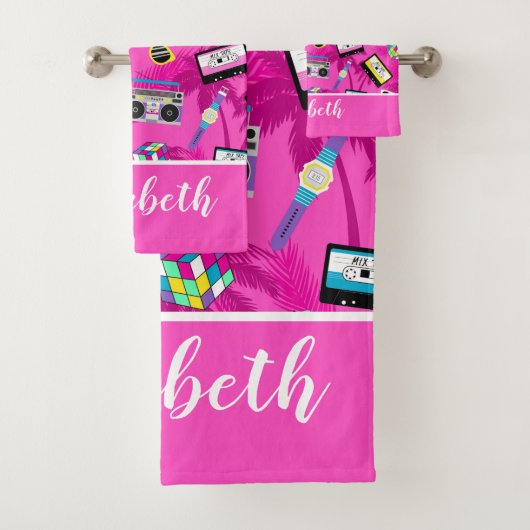 Muziek uit de jaren 80 bad handdoek (Insitu)