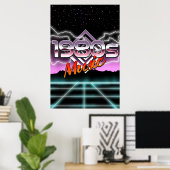 Muziek uit de jaren 80 poster (Thuiskantoor)