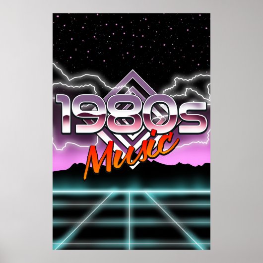 Muziek uit de jaren 80 poster (Voorkant)