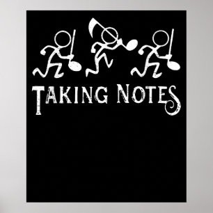 Muziek uit het verleden Notities Maken Muziek Lief Poster