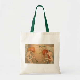 Muziek uit het victoriaanse tijdperk engel musici tote bag