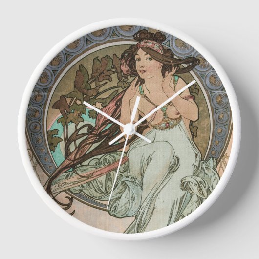  muziek, uit Les Arts, door Alphonse Mucha (Voorkant)