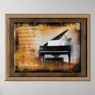 Muziek Uitdrukking - Victor Hugo Quote - Kunstprin Poster