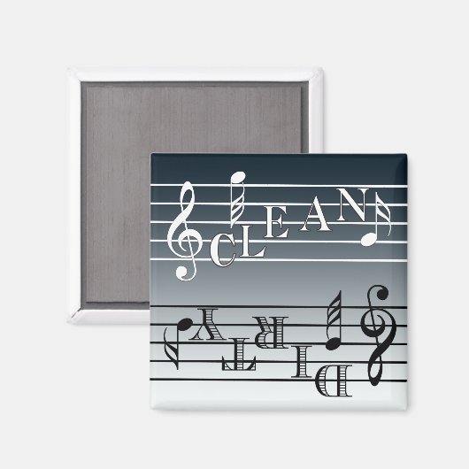 Muziek Vaatwasser Indicator Magneet (Voorkant / Achterkant)