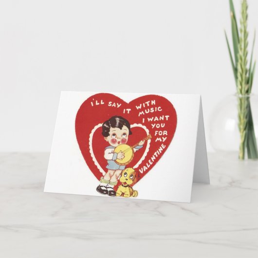  muziek Valentijnsdag Wenskaart Feestdagen Kaart (Voorkant)
