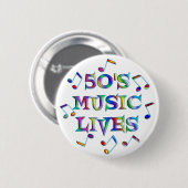 Muziek van 50 seconden ronde button 5,7 cm (Voorkant /achterkant)