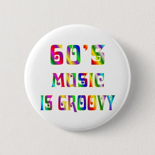 Muziek van 60 jaar ronde button 5,7 cm (Voorkant)