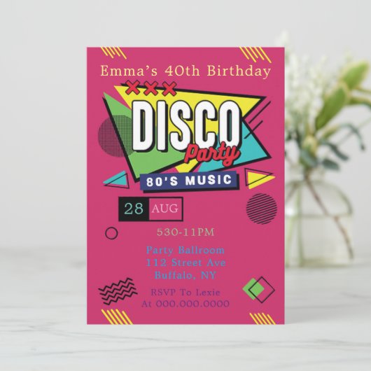 Muziek van 80-dag kaart (Staand voorkant)