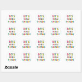 Muziek van 80 jaar ronde sticker (Vel)