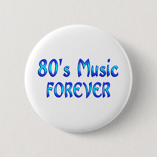 Muziek van 80 jaar voor altijd ronde button 5,7 cm (Voorkant)
