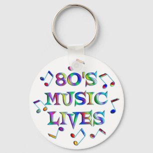 Muziek van 80 s sleutelhanger