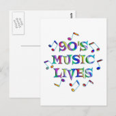 Muziek van 90 s briefkaart (Voorkant / Achterkant)