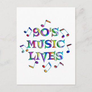 Muziek van 90 s briefkaart
