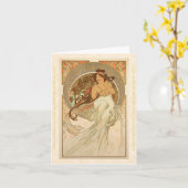 Muziek van Alphonse Mucha, Happy Birthday Kaart (Gele Bloem)