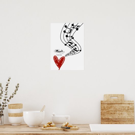 Muziek van de Druk van het Hart Poster (Keuken)