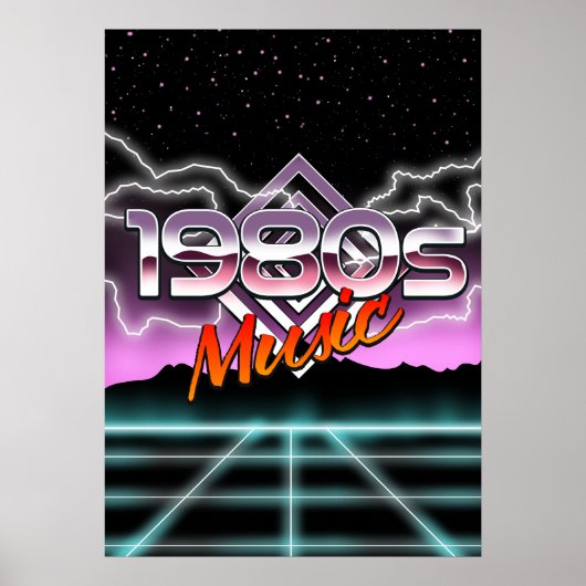 Muziek van de jaren 80 poster (Voorkant)