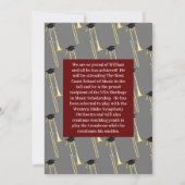 Muziek van de Trombone Musician Graduation Party Kaart (Achterkant)